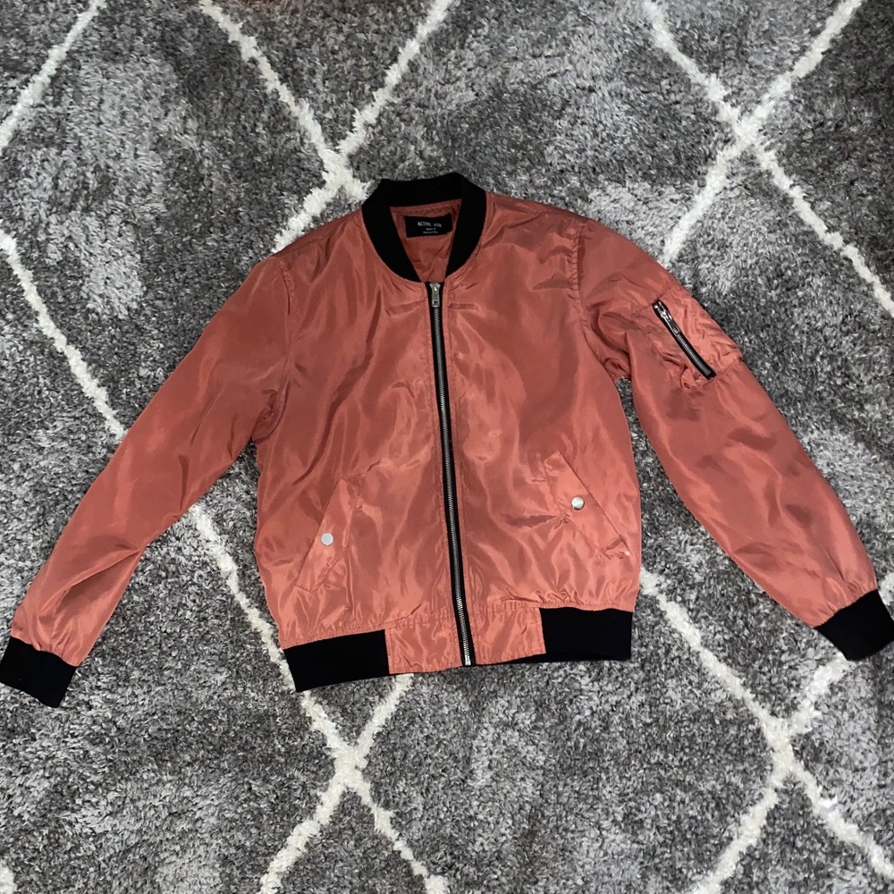 Rust pink bomber jacket
